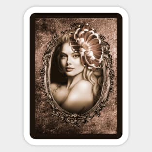 Sepia Filter Vintage Antique digital Artwork Sticker